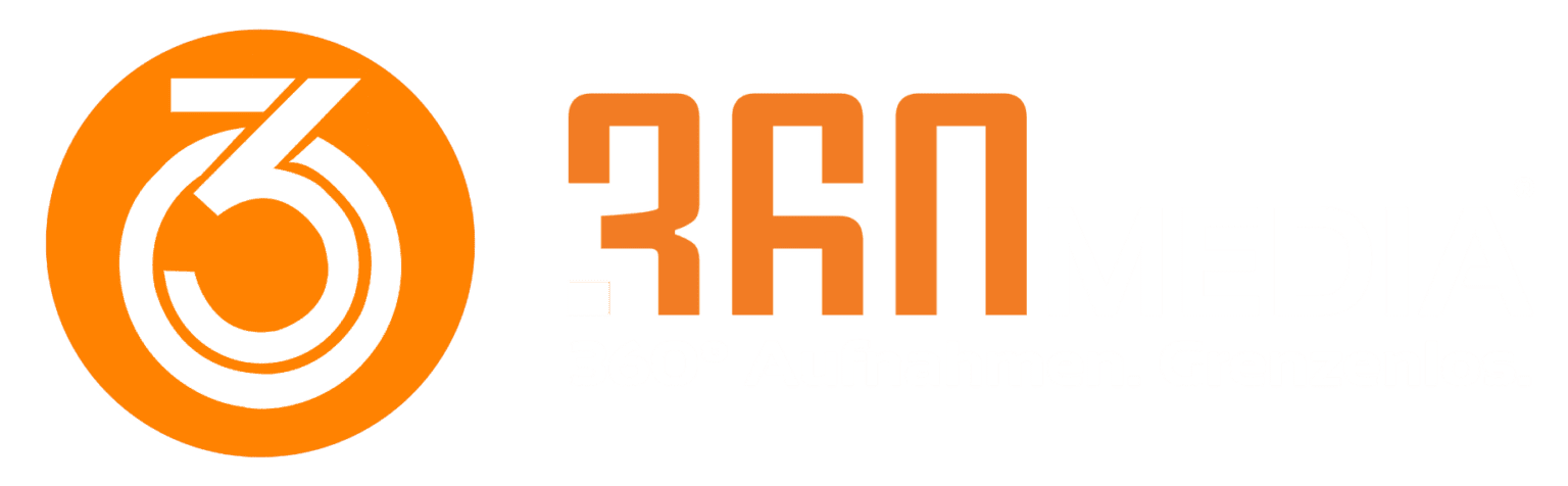 Fotograf Hannover - Das Bild zeigt das Logo von 3RN Media. Es besteht aus einem orangefarbenen Kreis mit einer stilisierten weißen „3“ darin. Daneben steht in großen orangefarbenen und weißen Buchstaben „3RN Media“. Darunter steht in kleinerer weißer Schrift „360° Aufnahmen. Grenzenlos. Fotograf in der Nähe.